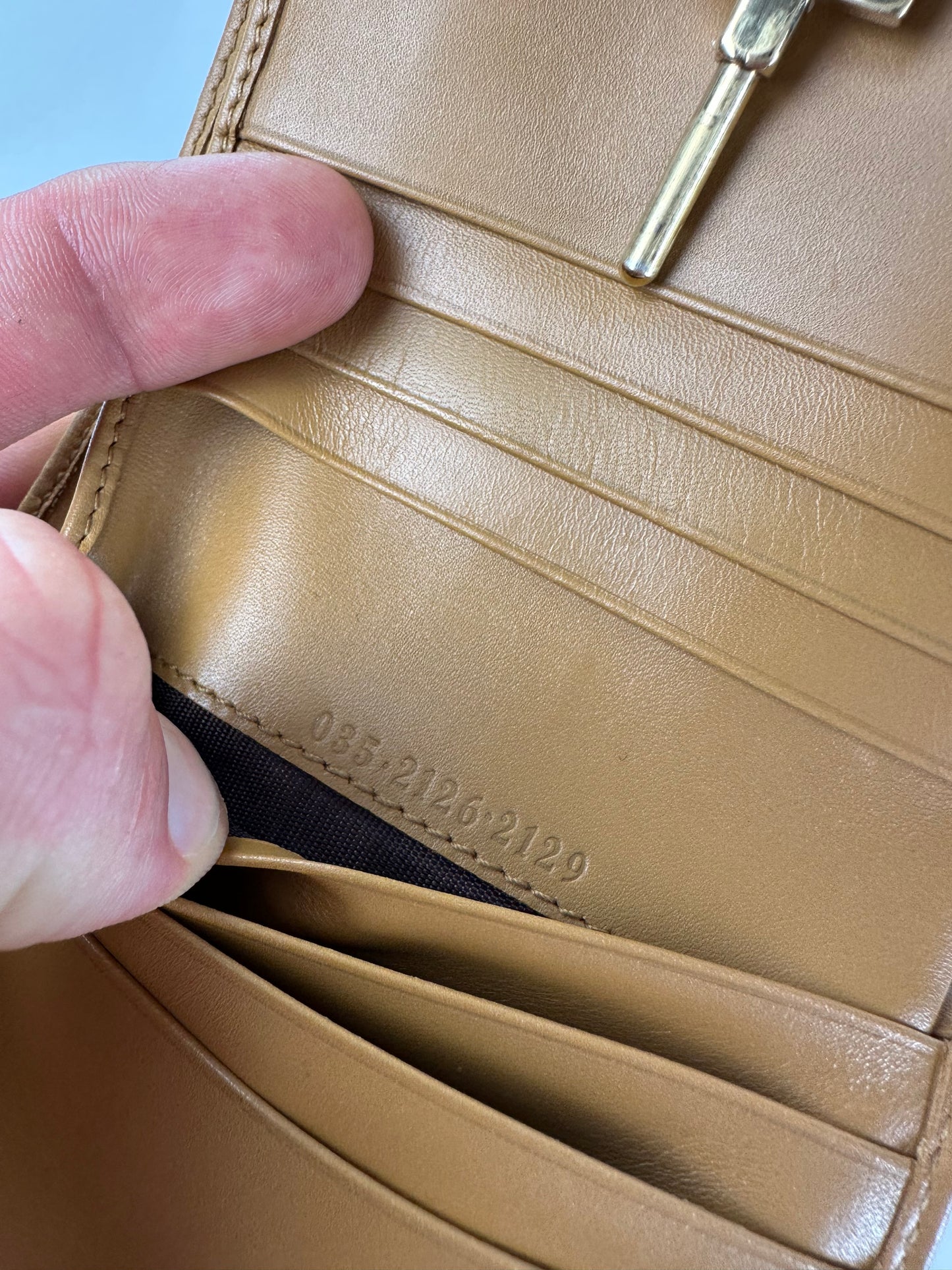Vintage Gucci Jackie Suede Leather Wallet Pink Beige
