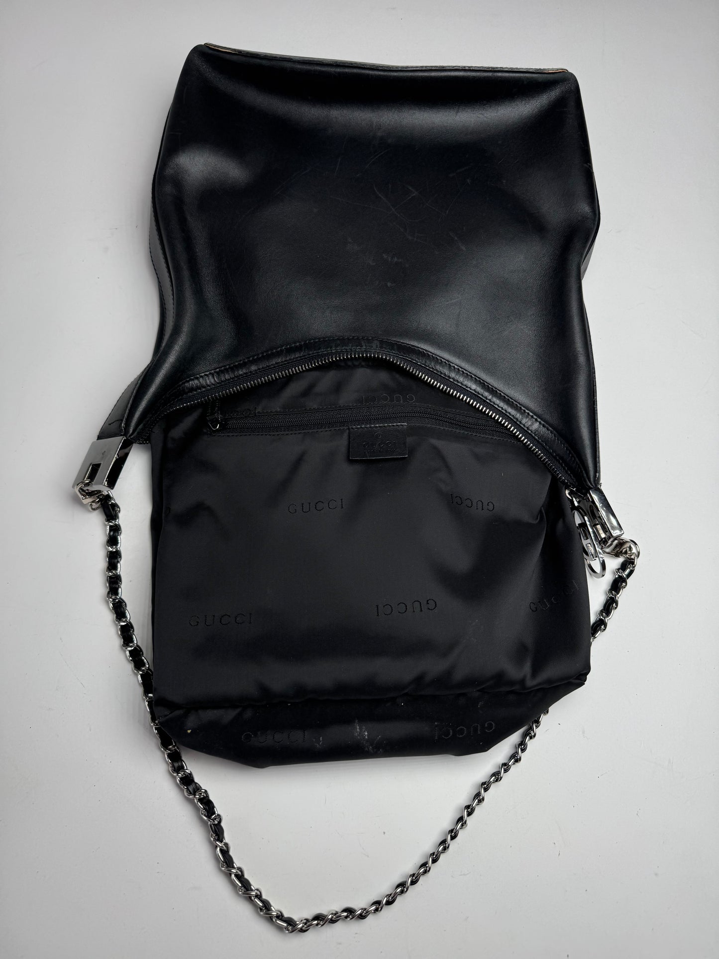 Vintage Gucci Leather Bag Black