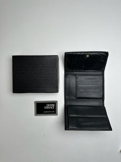 Vintage Gianni Versace Leather Wallet Black