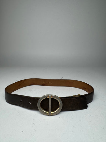 Vintage Dior Leather Belt brown