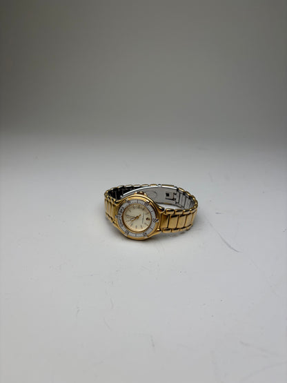 Vintage Courreges Stainless Steel Bracelet Watch Gold Silver