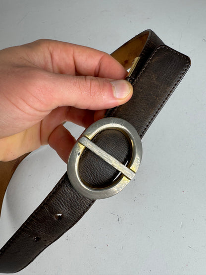 Vintage Dior Leather Belt brown
