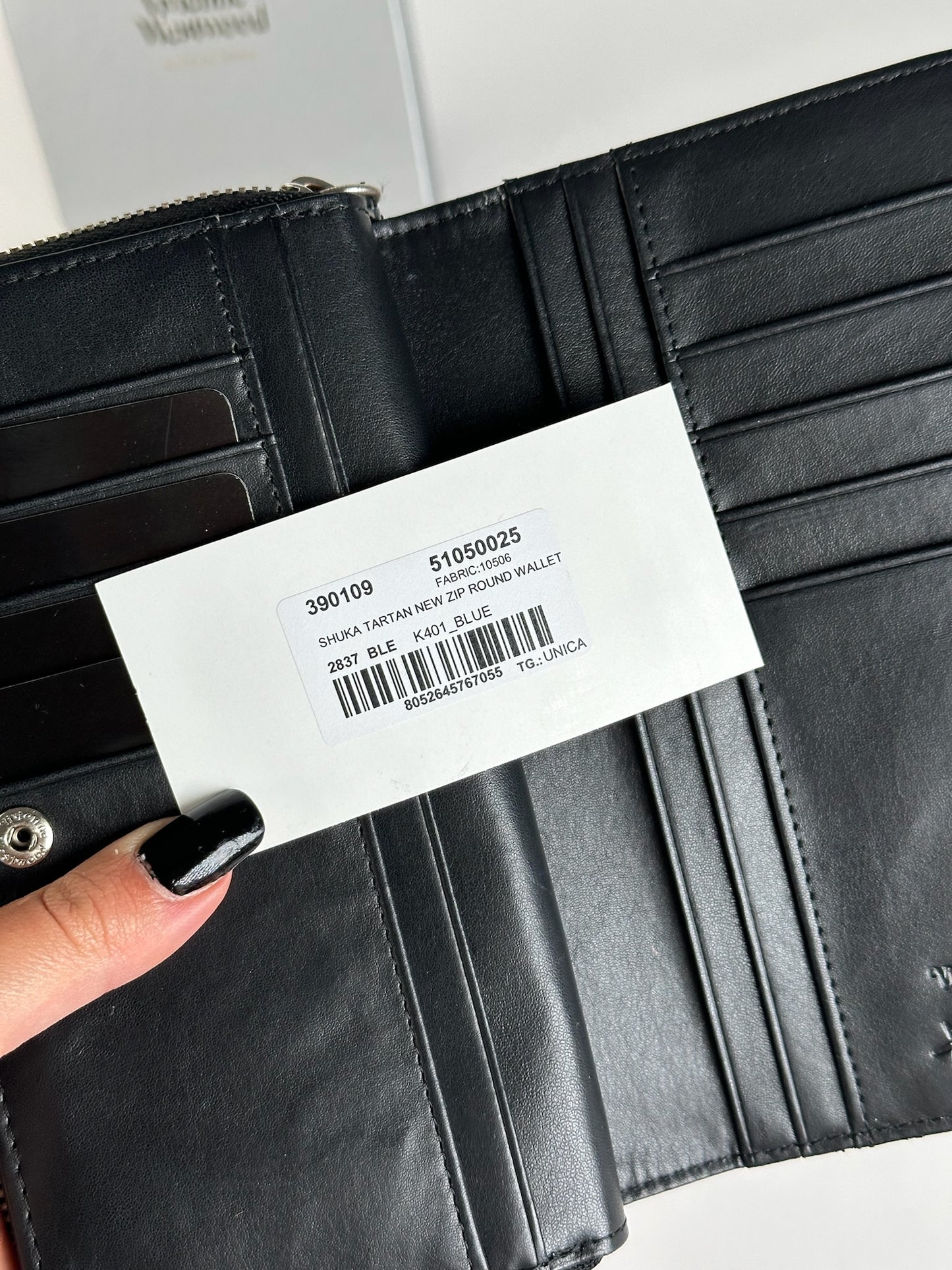 Vintage Vivienne Westwood leather wallet checked