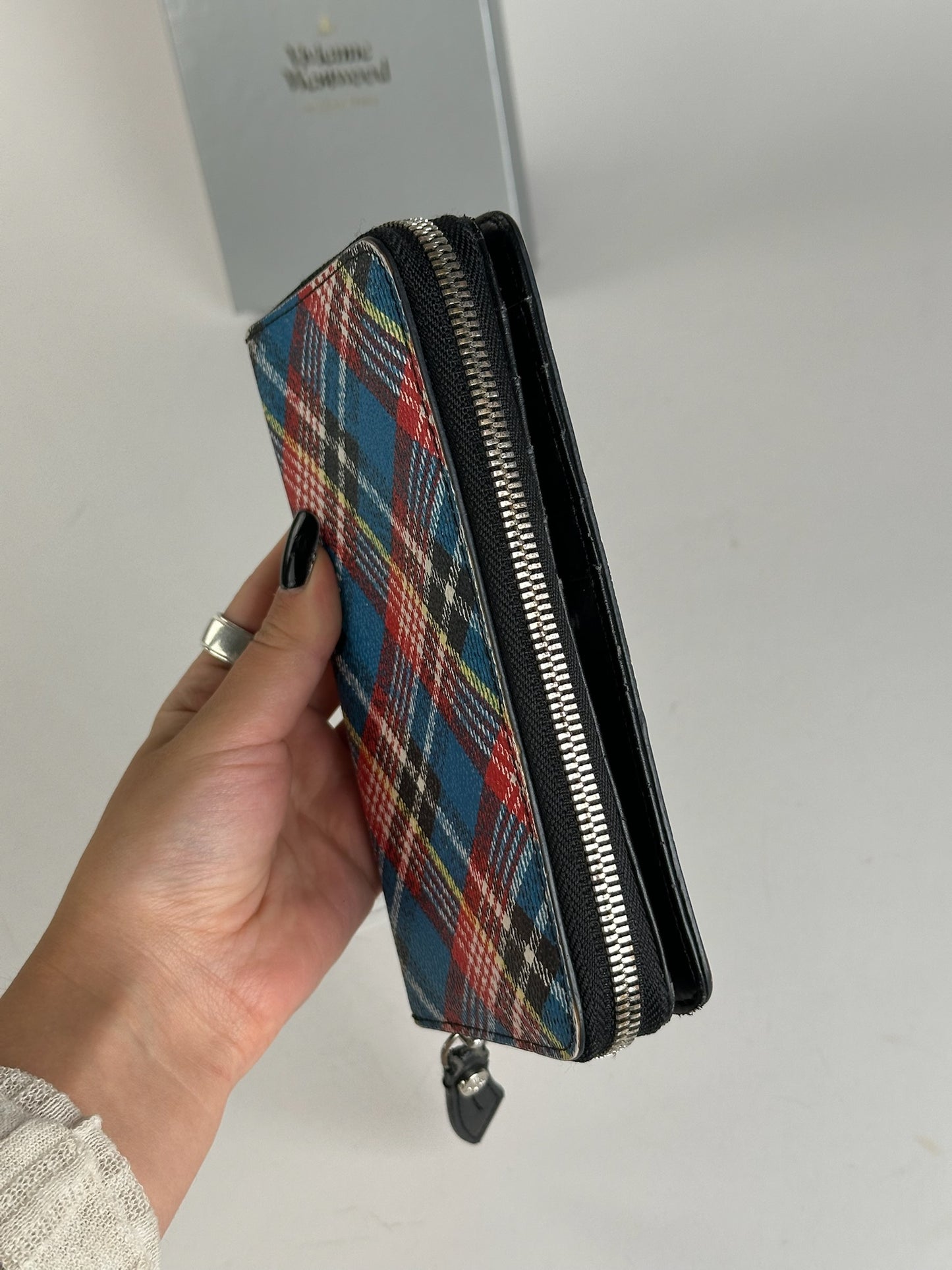 Vintage Vivienne Westwood leather wallet checked