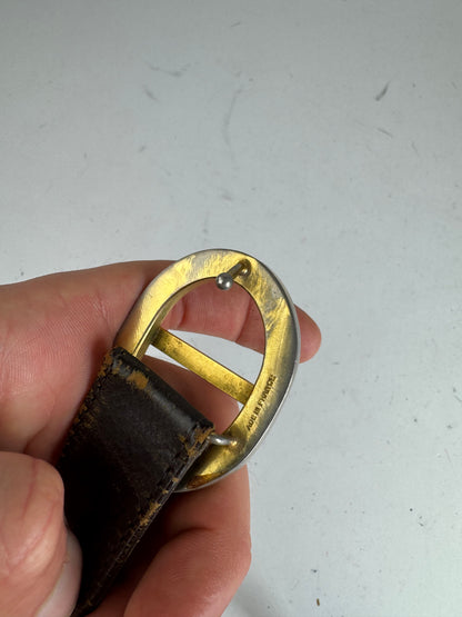 Vintage Dior Leather Belt brown