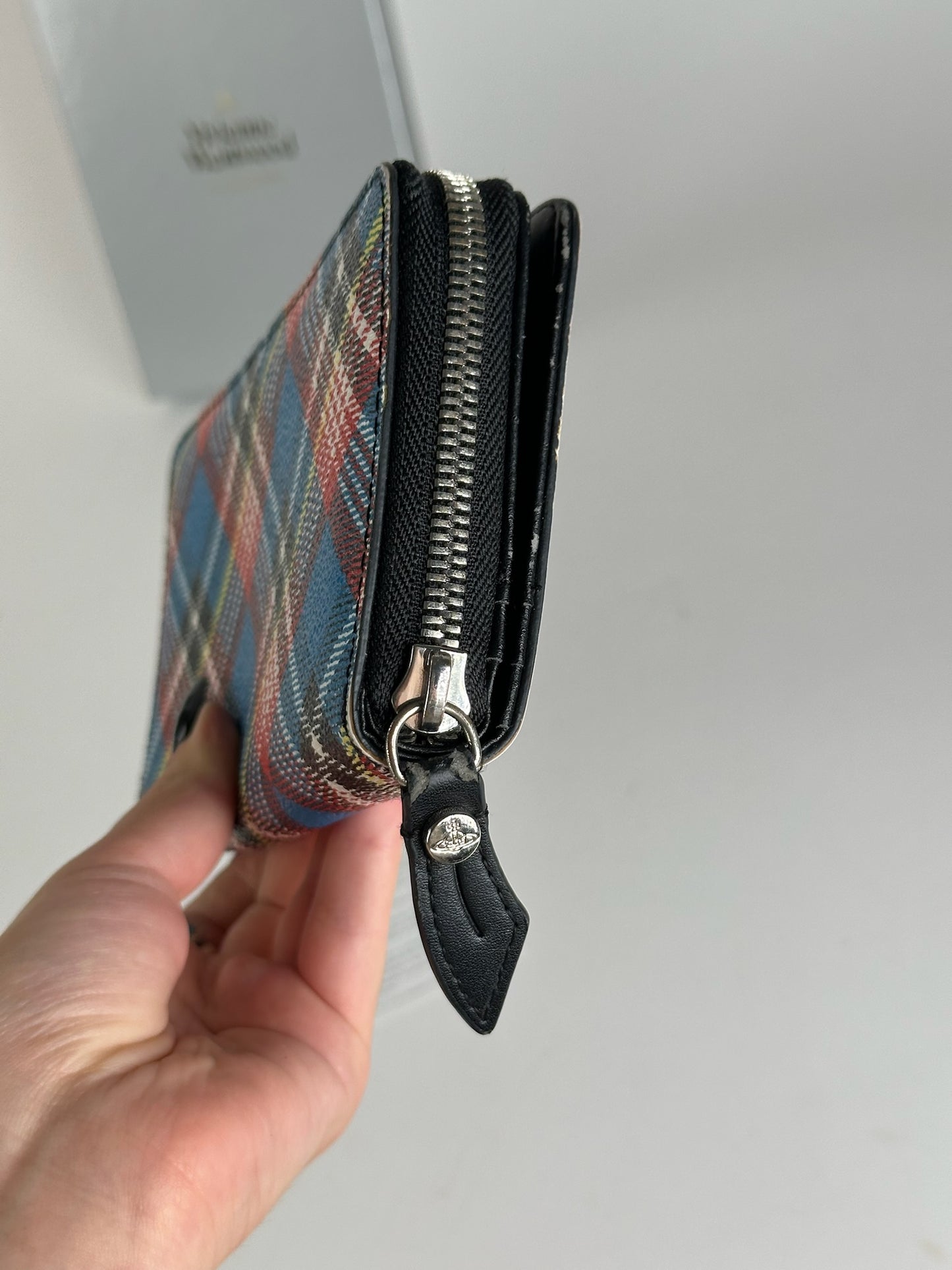 Vintage Vivienne Westwood leather wallet checked