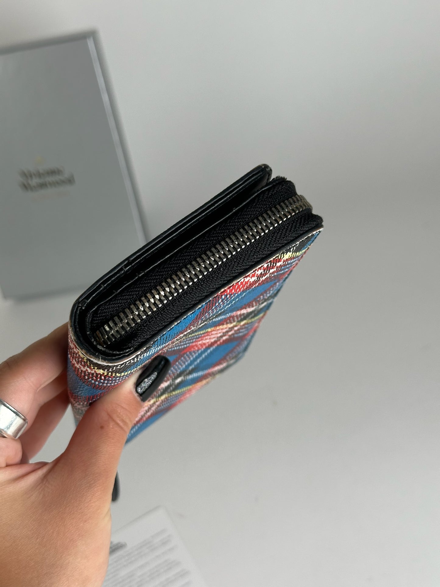 Vintage Vivienne Westwood leather wallet checked