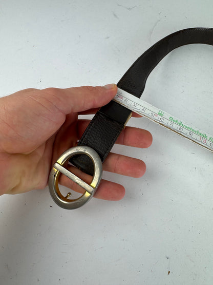 Vintage Dior Leather Belt brown