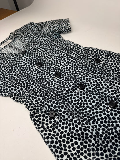 Vintage Yves Saint Laurent Polkadot Dress Blue black 38\M