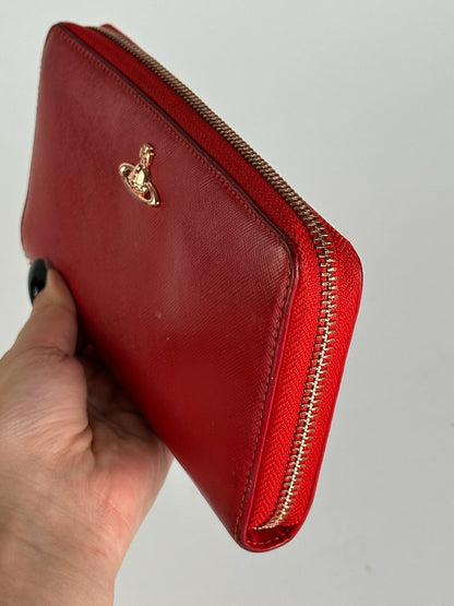 Vintage Vivienne Westwood leather wallet red