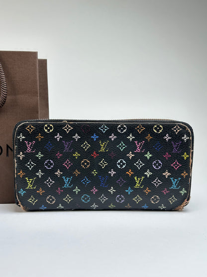 Vintage Louis Vuitton Multicolore Monogram Bifold Wallet c. 2003 Black