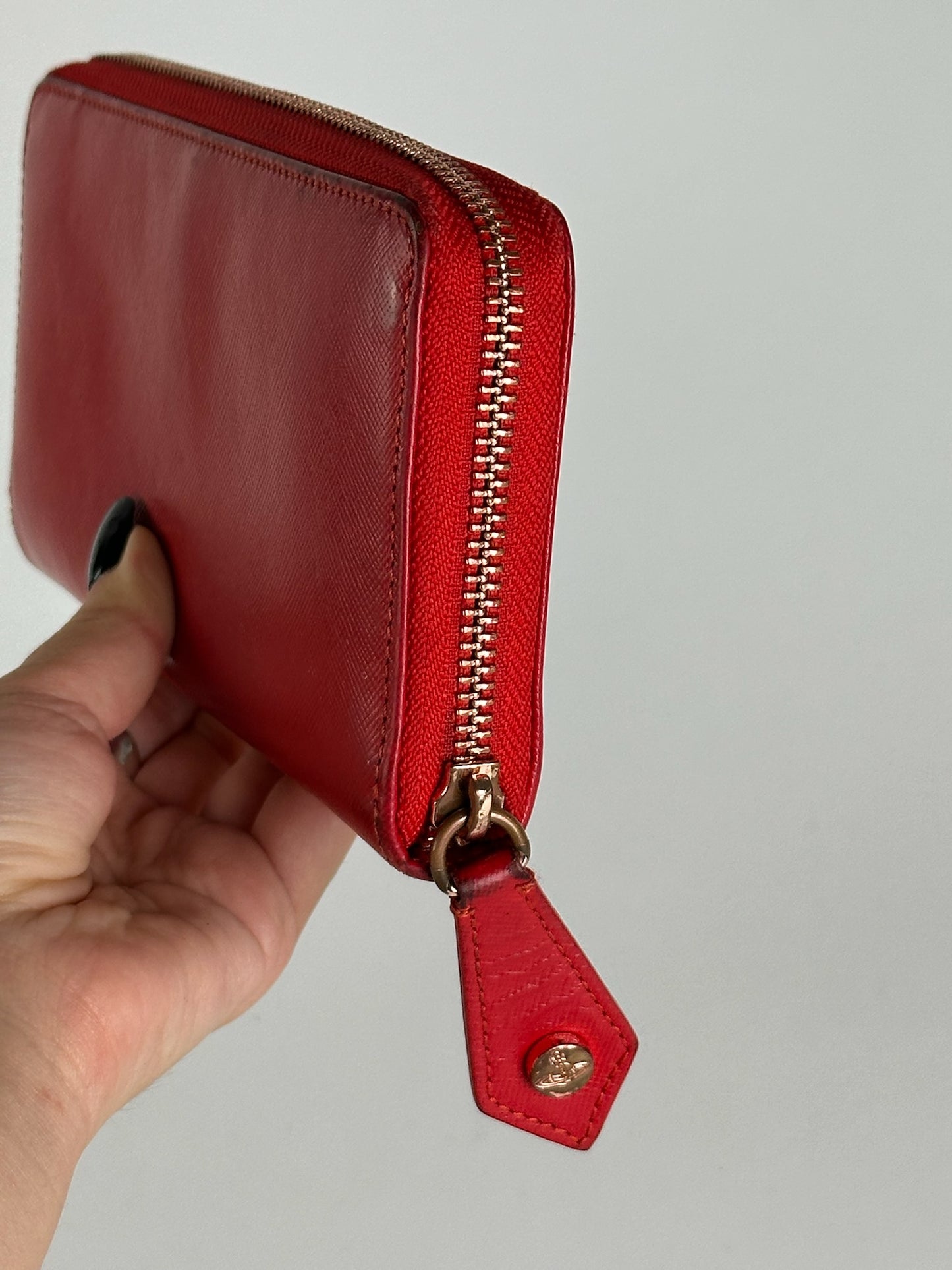 Vintage Vivienne Westwood leather wallet red