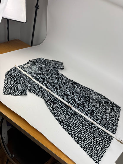 Vintage Yves Saint Laurent Polkadot Dress Blue black 38\M