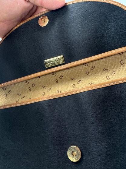 Vintage Dior Leather Clutch black Brown