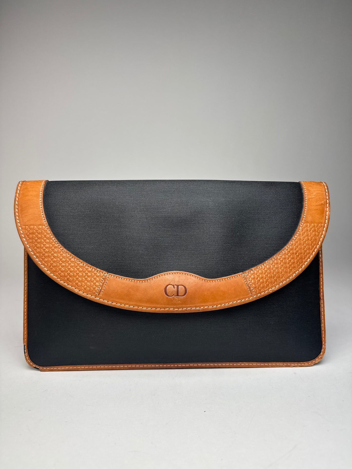 Vintage Dior Leather Clutch black Brown