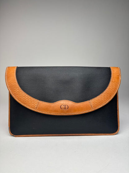 Vintage Dior Leather Clutch black Brown