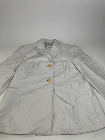 Vintage Celine Silk Blazer Cream Gold Buttons M