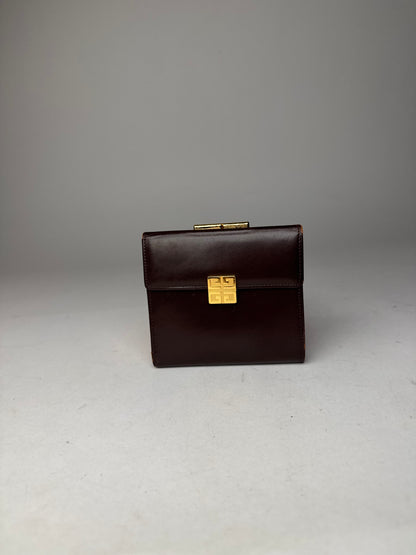 Vintage Givenchy Patent Leather Wallet Brown