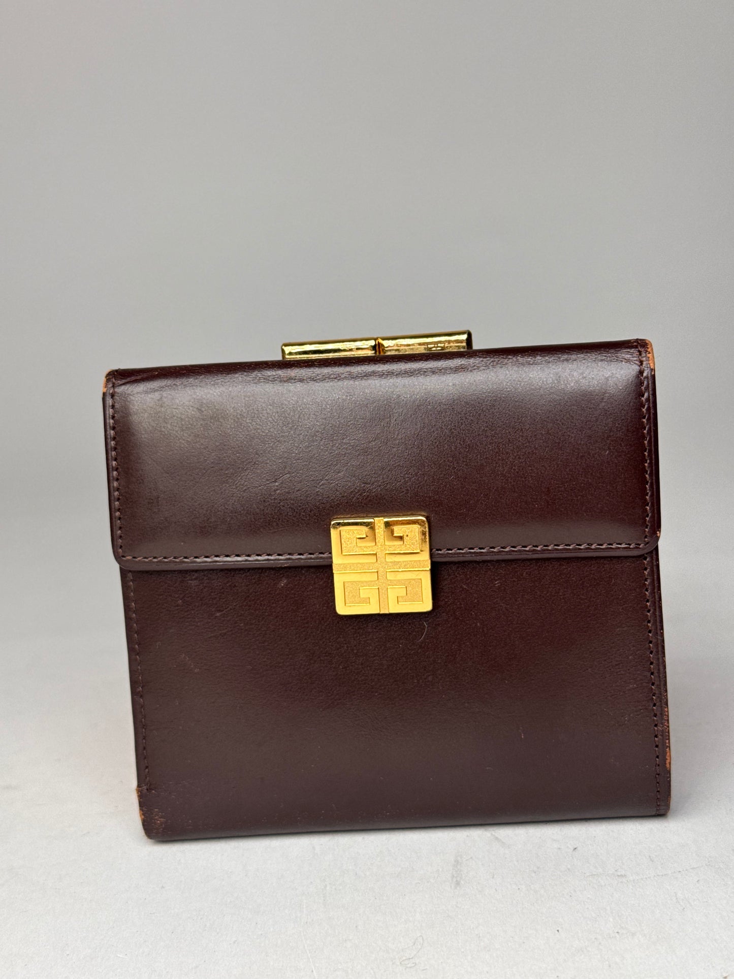 Vintage Givenchy Patent Leather Wallet Brown