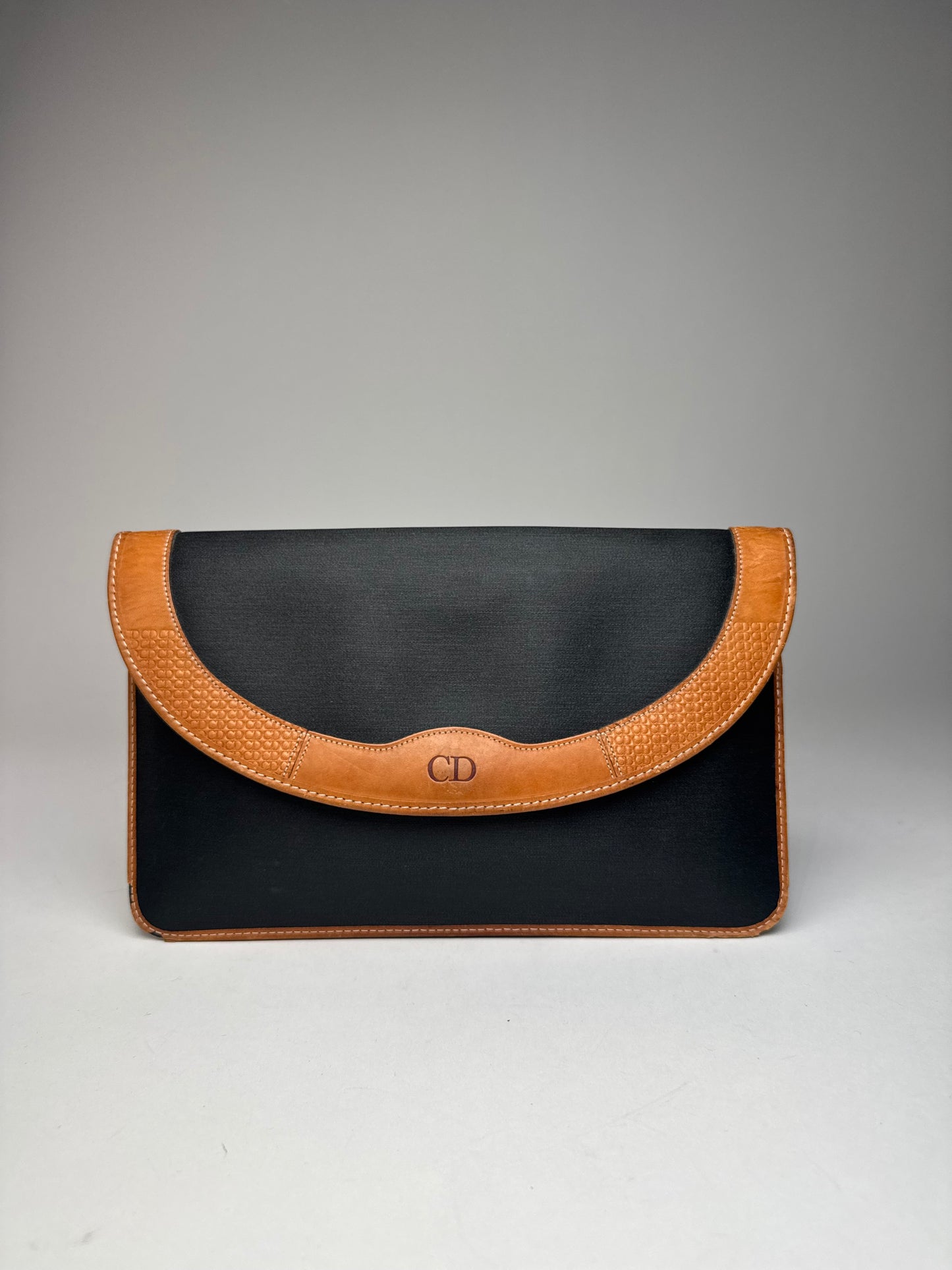Vintage Dior Leather Clutch black Brown
