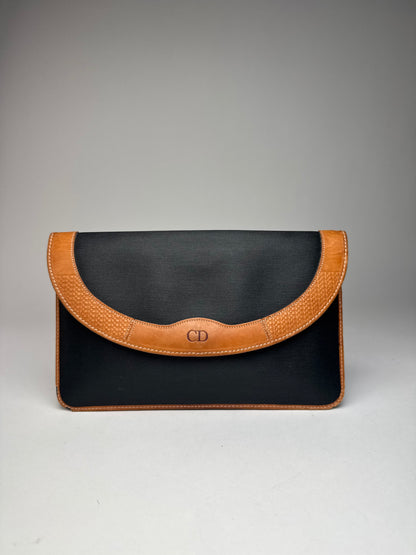 Vintage Dior Leather Clutch black Brown