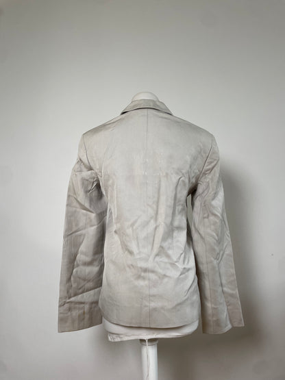 Vintage Celine Silk Blazer Cream Gold Buttons M