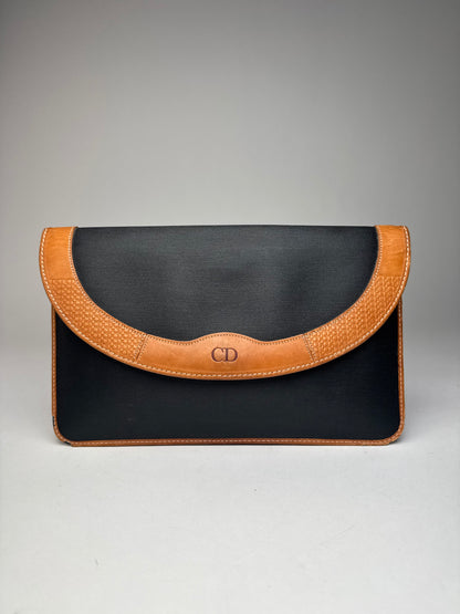 Vintage Dior Leather Clutch black Brown