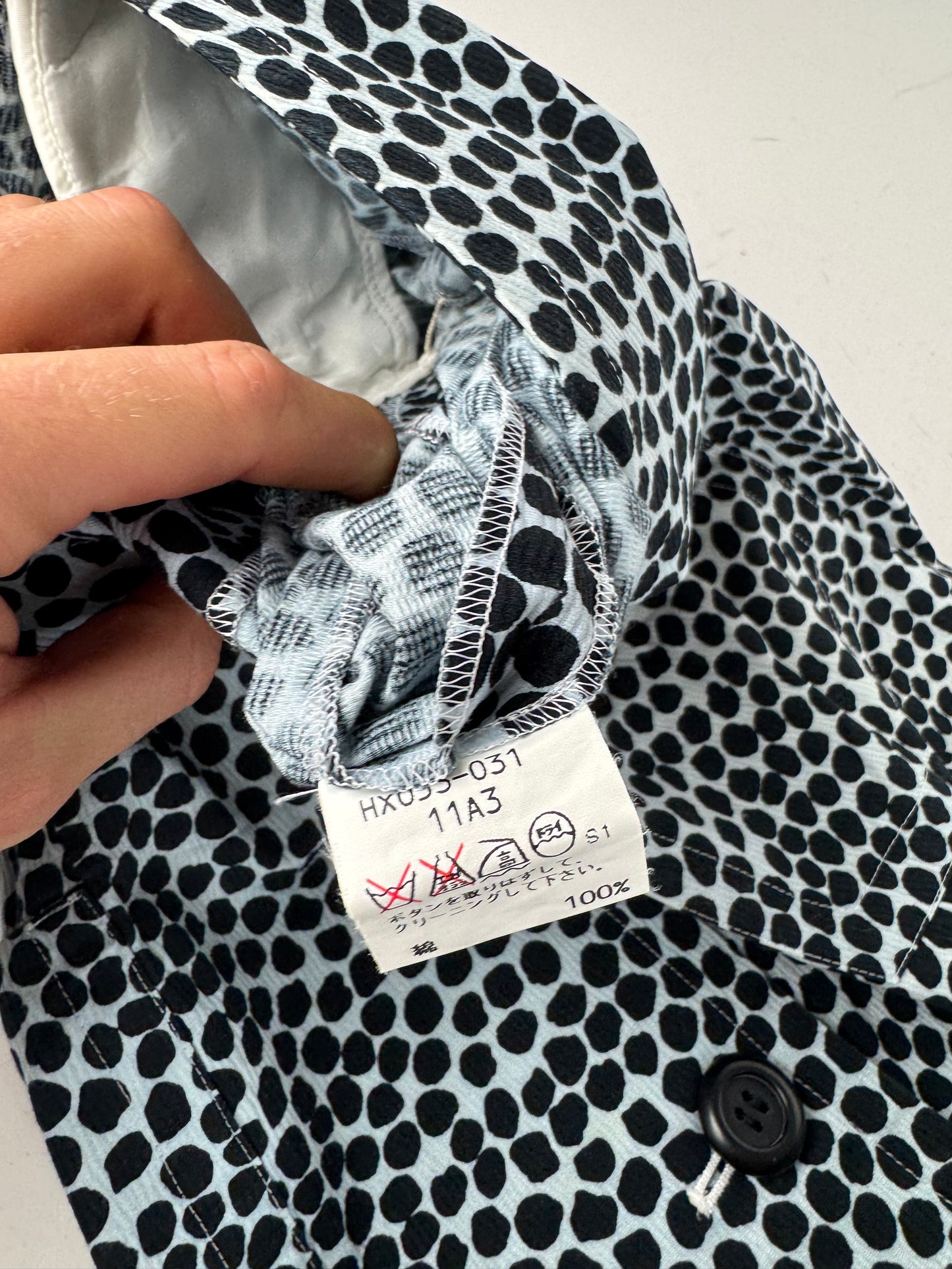 Vintage Yves Saint Laurent Polkadot Dress Blue black 38\M