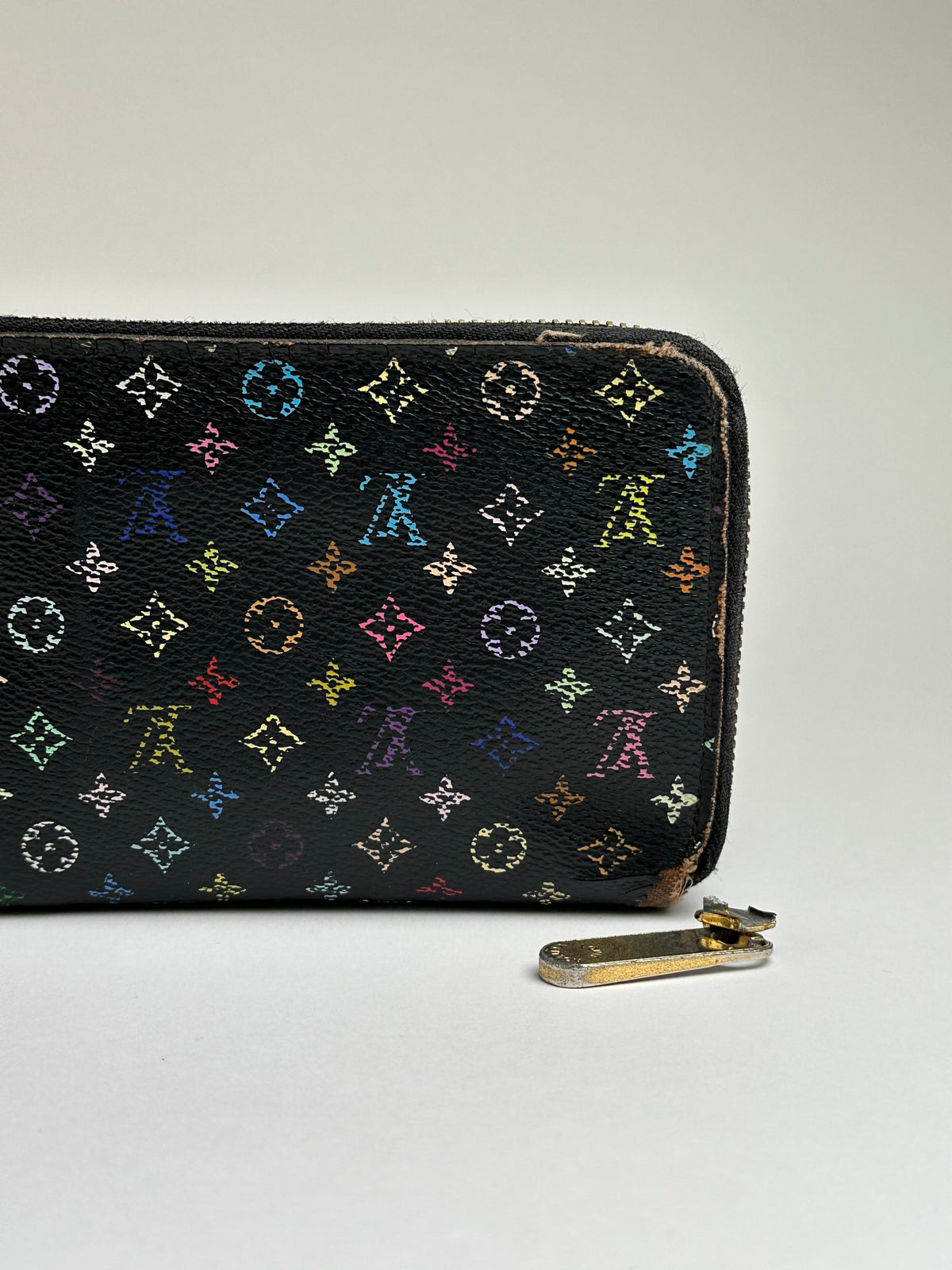 Vintage Louis Vuitton Multicolore Monogram Bifold Wallet c. 2003 Black