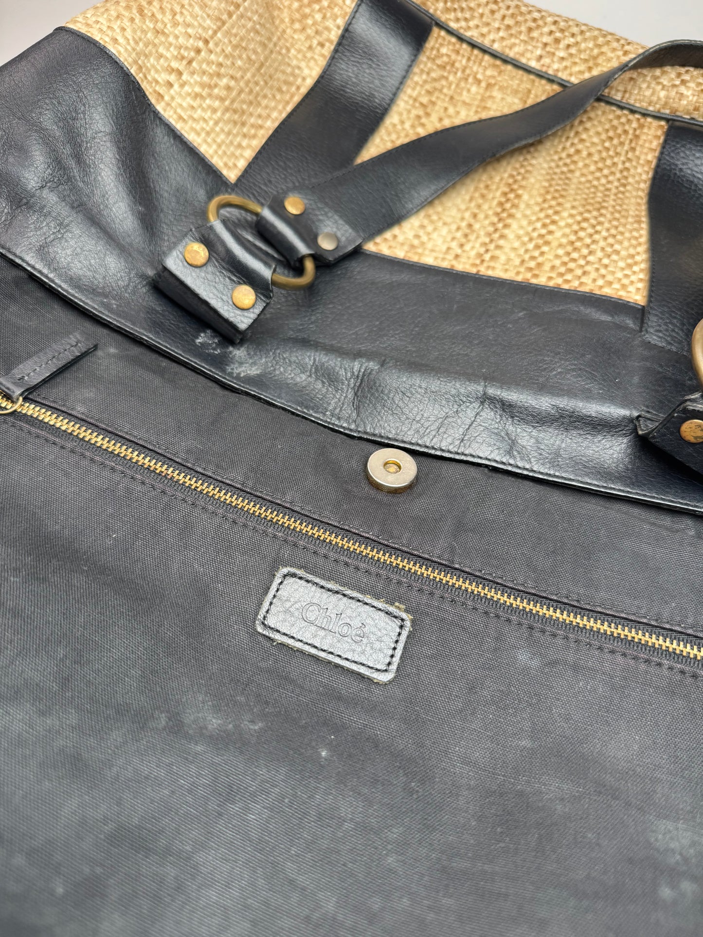 Sac Chloé vintage beige noir