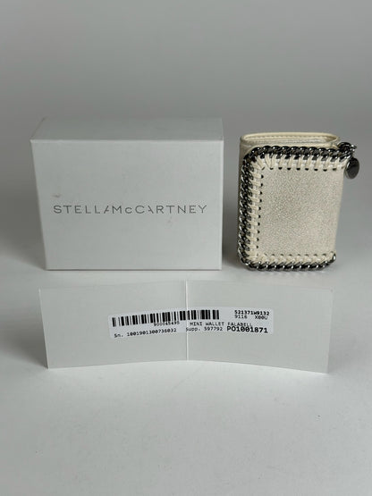 Stella Mc Cartney Vegan Leather Falabella Wallet White