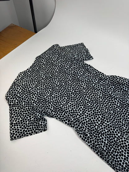 Vintage Yves Saint Laurent Polkadot Dress Blue black 38\M