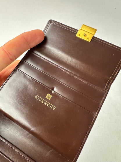 Vintage Givenchy Patent Leather Wallet Brown