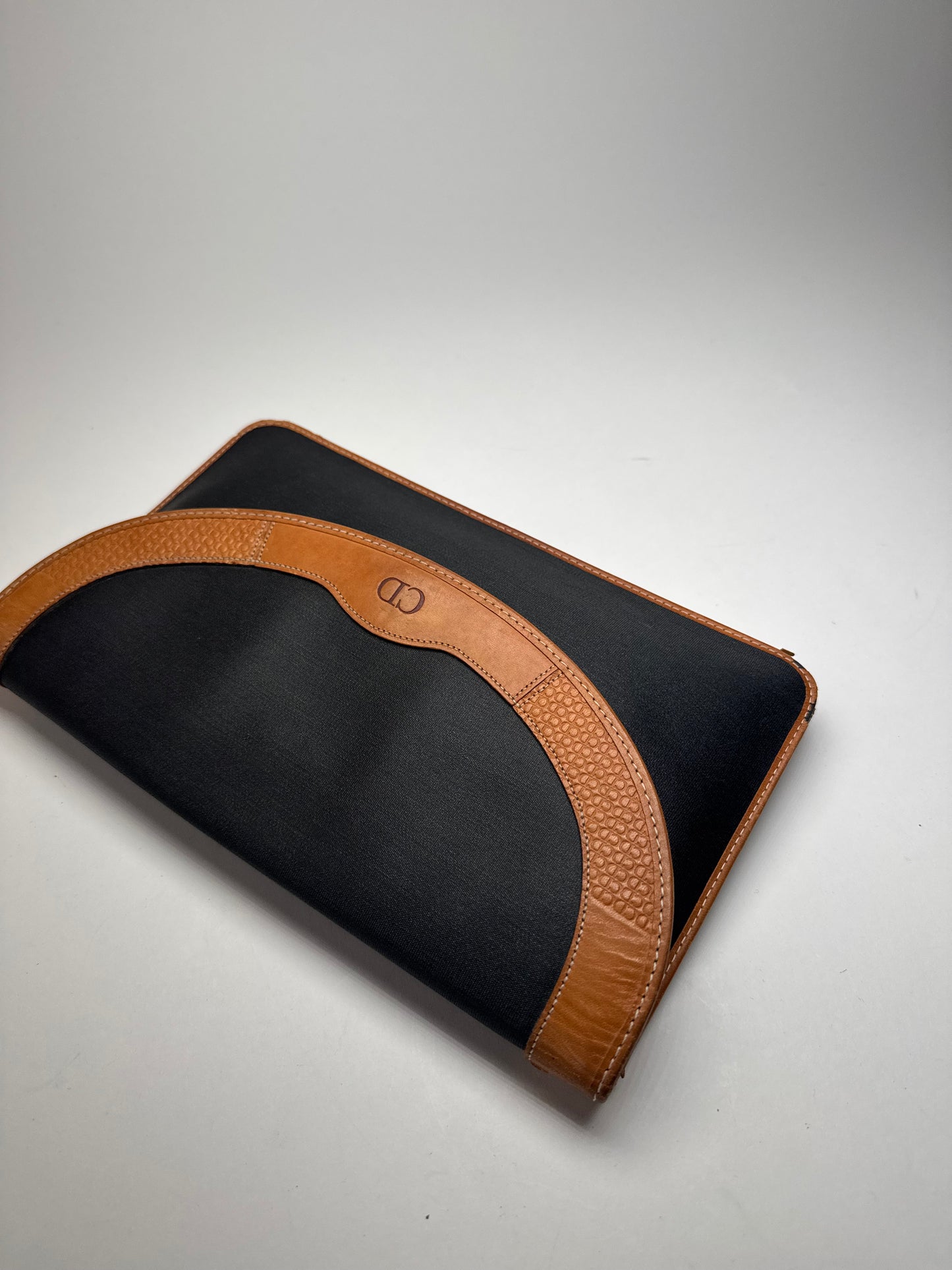 Vintage Dior Leather Clutch black Brown