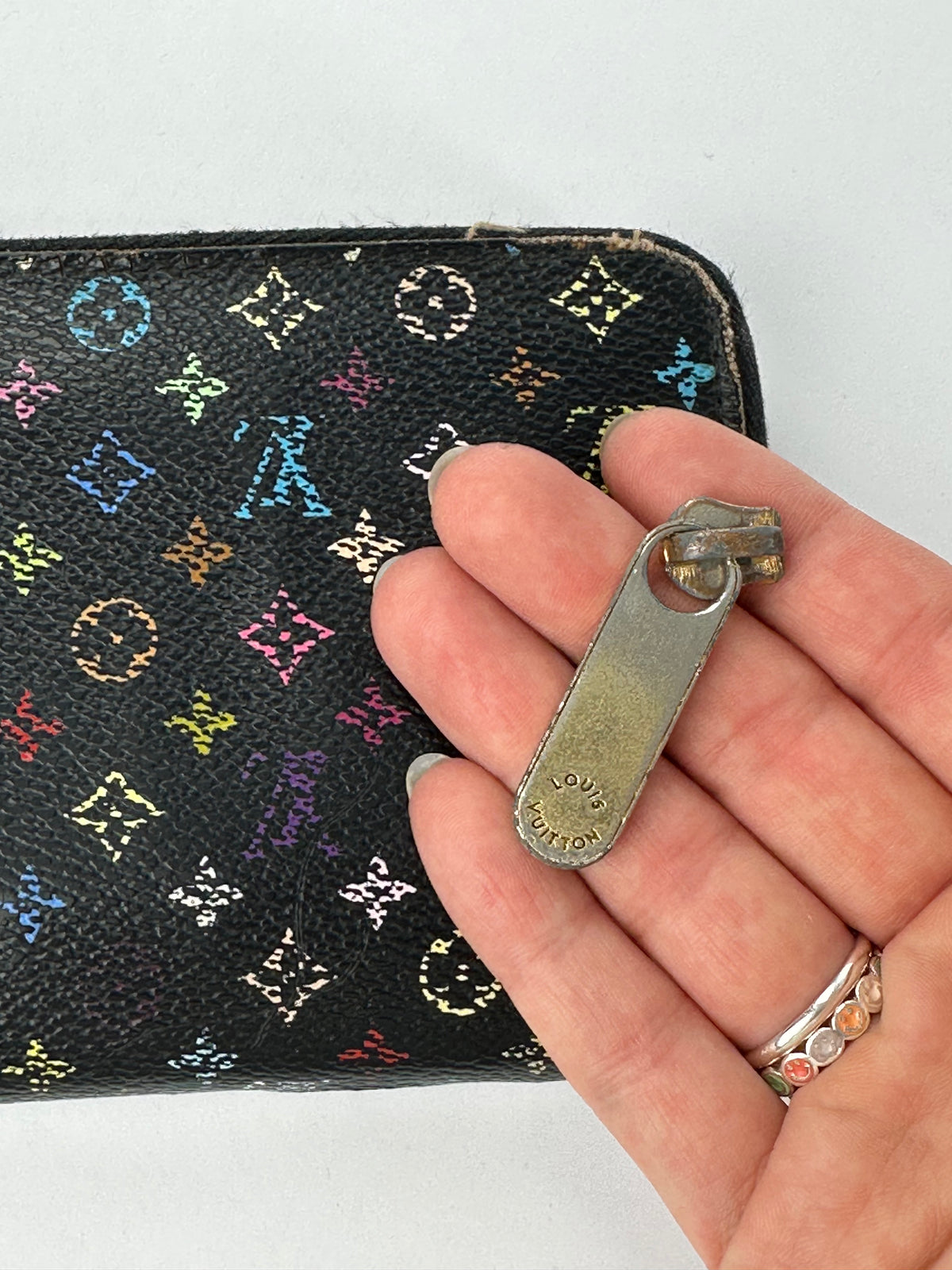 Vintage Louis Vuitton Multicolore Monogram Bifold Wallet c. 2003 Black