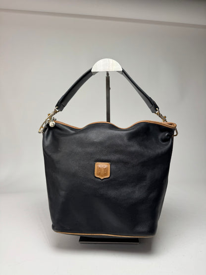 Vintage Celine Paris Sac Seau Leather Bag Black