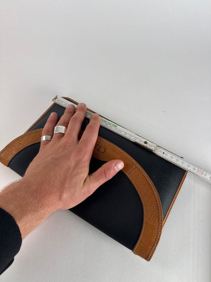 Vintage Dior Leather Clutch black Brown