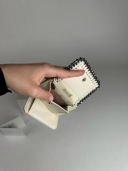 Stella Mc Cartney Vegan Leather Falabella Wallet White