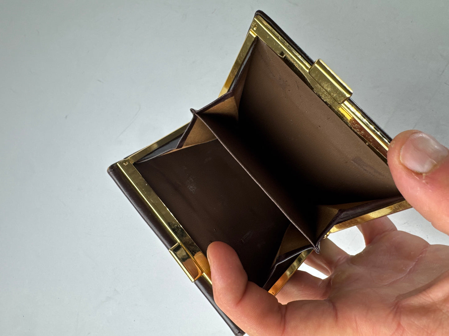 Vintage Givenchy Patent Leather Wallet Brown