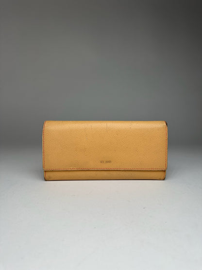 Vintage Celine Leather Wallet Beige