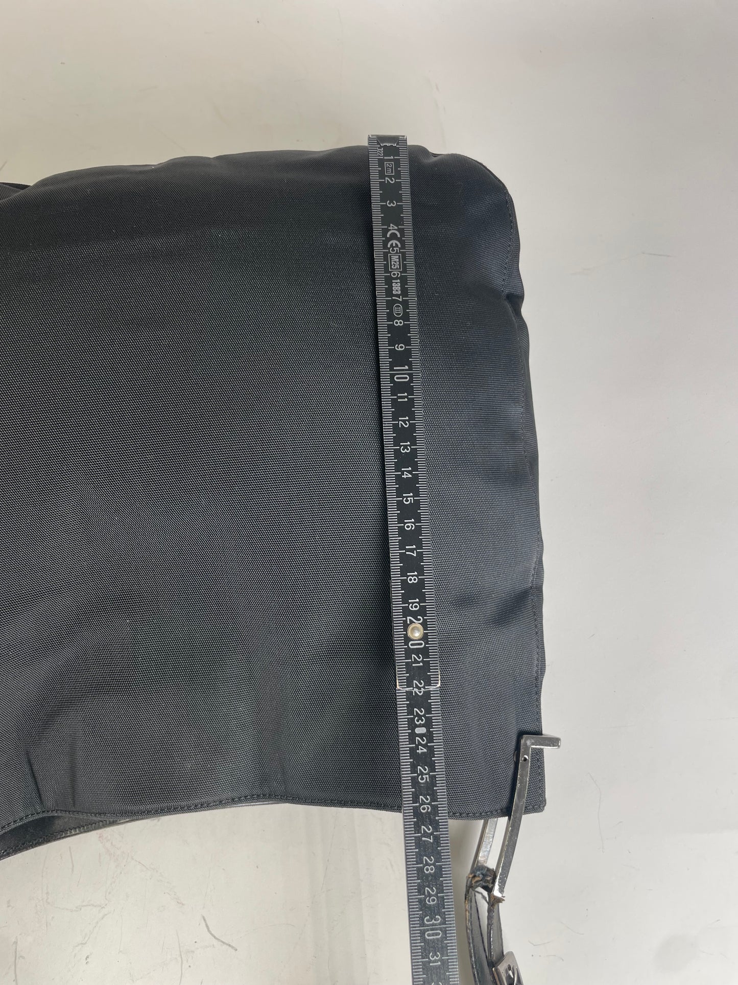 Vintage Gucci Nylon Shoulder Bag Black Silver