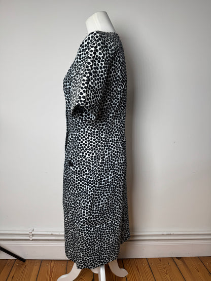 Vintage Yves Saint Laurent Polkadot Dress Blue black 38\M