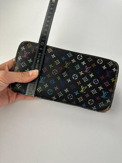 Vintage Louis Vuitton Multicolore Monogram Bifold Wallet c. 2003 Black