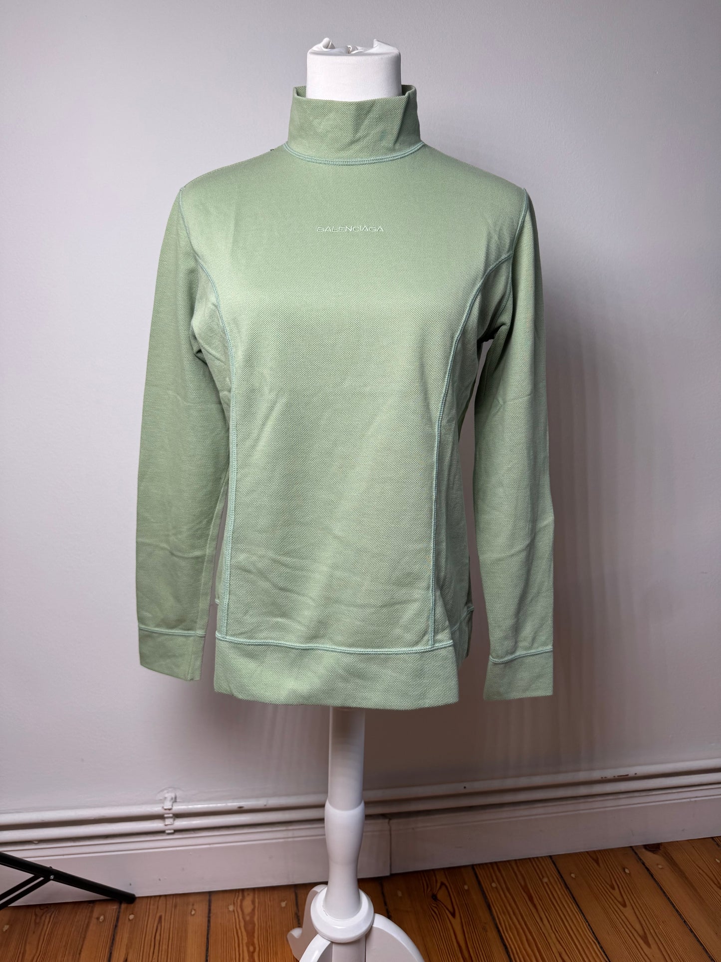 Vintage Balenciaga Turtleneck Sweater Green M