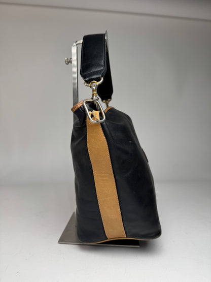 Vintage Celine Paris Sac Seau Leather Bag Black