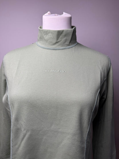Vintage Balenciaga Turtleneck Sweater Green M