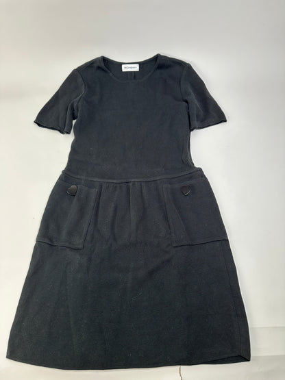 Vintage Saint Laurent Jersey Dress Black M