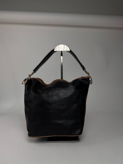 Vintage Celine Paris Sac Seau Leather Bag Black