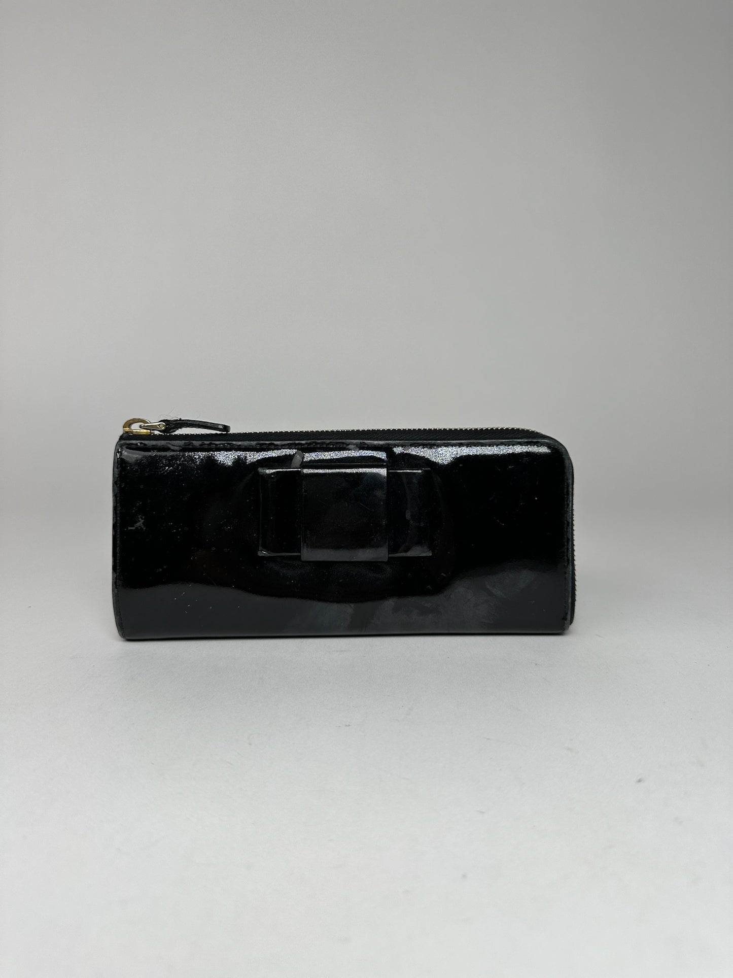 Vintage Miu Miu Patent Leather Wallet Black