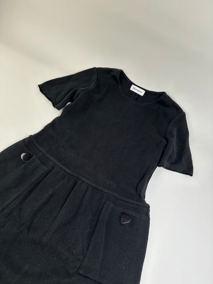 Vintage Saint Laurent Jersey Dress Black M